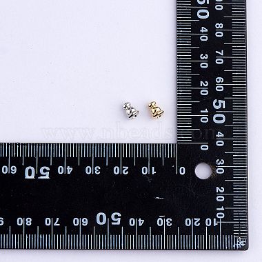 40Pcs 2 Colors Rack Plating Brass Bullet Ear Nuts(KK-SZ0002-34)-8