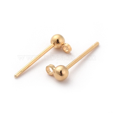 Real Gold-Filled Brass Stud Earrings