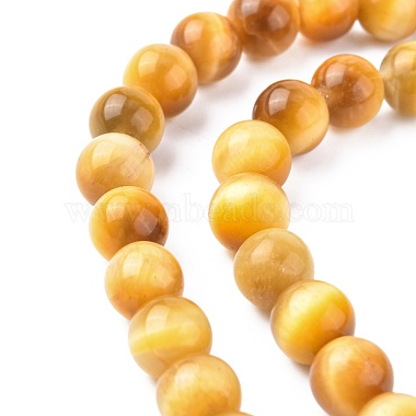 Natural Yellow Tiger Eye Beads Strands(G-G212-8mm-18)-2
