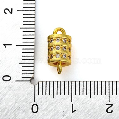 Messing Micro Pave klare Zirkonia Hohlsäule Verbinder Charms(KK-A230-05D-G)-3