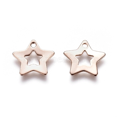 Rose Gold Star Stainless Steel Charms