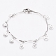 304 Stainless Steel Happy Smile Charm Bracelets(BJEW-G628-05P)-1