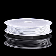 Tiger Tail Wire, Nylon-coated Stainless Steel, White, 0.8mm, about 59.05 Feet(18m)/roll, 10 rolls/group(TWIR-R005-0.8mm-08)