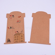 Hair Clip Display Cards, Kraft Paper Cards for Hair Barrettes Accessories Display, with Life Themed Pattern, Rectangle, Peru, Life Themed, 160x80x0.2mm(DIY-WH0167-86D)