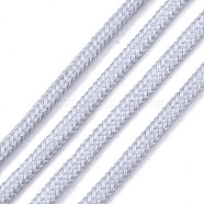 Luminous Polyester Braided Cords, Gainsboro, 3mm, about 100yard/bundle(91.44m/bundle)(OCOR-T015-01A)