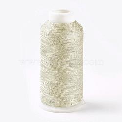 Metallic Cord, 6-Ply, Silver, 0.6mm, about 546.8 yards(500m)/roll(MCOR-G001-0.6mm-05)
