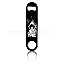 430 Stainless Steel Bottle Openers, Laser Cut, Rectangle, Human, 178x40x2mm(AJEW-WH0259-027)