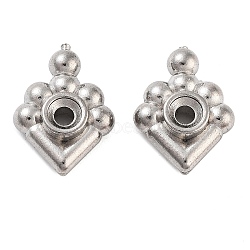 Non-Tarnish 304 Stainless Steel Findings, Stainless Steel Color, 12x8.5x3mm, Hole: 1.6mm(STAS-L082-004P-02)