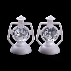 Creative Mini Resin Oil Lamp, for Dollhouse Accessories Pretending Prop Decorations, White, 20x26x35~35.5mm, 2pcs/set(DJEW-F014-02B)