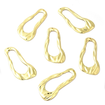 Iron Pendants, Irregular Shape Charm, Golden, 44x23.5x2mm, Hole: 1.2mm