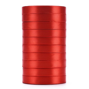 Valentines Day Gifts Boxes Packages Single Face Satin Ribbon, Polyester Ribbon, Red, Size: about 5/8 inch(16mm) wide, 25yards/roll(22.86m/roll), 250yards/group(228.6m/group), 10rolls/group