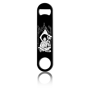 430 Stainless Steel Bottle Openers, Laser Cut, Rectangle, Human, 178x40x2mm