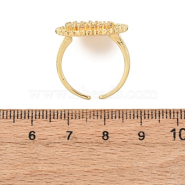 Brass Micro Pave Cubic Zirconia Cuff Open Rings(RJEW-F204-05G)-3