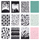 9Pcs 9 Patterns Plastic Fondant Stencil(DIY-GL0001-54)-1