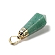 Aventurine verte naturelle a pendentifs(G-P474-02G-04)-3