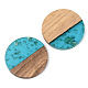 Transparent Resin & Walnut Wood Pendants(X-RESI-S389-025A-B03)-2