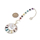 7 décorations de pendentif en perles de pierres mélangées naturelles et synthétiques chakra(HJEW-TA00109)-3