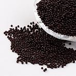 12/0 Grade A Baking Paint Glass Seed Spacer Beads, Coconut Brown, 2x1.5mm, Hole: 0.7mm, about 2840pcs/50g(X-SEED-Q009-FJX29)