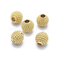 Brass Beads, Long-Lasting Plated, Rondelle, Golden, 8mm, Hole: 2.5mm(KK-F800-17G)