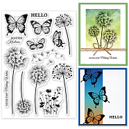 PVC Plastic Stamps, for DIY Scrapbooking, Photo Album Decorative, Cards Making, Stamp Sheets, Dandelion Pattern, 16x11x0.3cm(DIY-WH0167-57-0363)