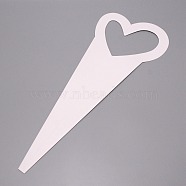 Fold Paper Packing Boxes, for Rose Decoration, Heart, White, 47x18.2x0.2cm(CON-WH0086-03)