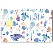 Rectangle PVC Plastic Waterproof Card Stickers, Self-adhesion Card Skin for Bank Card Decor, Turtle, 186.3x137.3mm(DIY-WH0432-234)