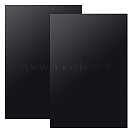 ABS Plastic Board, Craft, for DIY Handmade Sand Table Material Model Building, Rectangle, Black, 300x200x2mm(DIY-WH0496-32C)