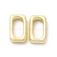 Alloy Linking Rings, Long-Lasting Plated, Cadmium Free & Lead Free, Rectangle, Light Gold, 15.5x9x4mm, Inner Diameter: 5x11.5mm(PALLOY-E024-06LG)