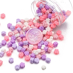 Sealing Wax Particles, for Retro Seal Stamp, Cat Paw Print, Pink, Box: 61x59mm, 200pcs/box(PW-WG79862-05)