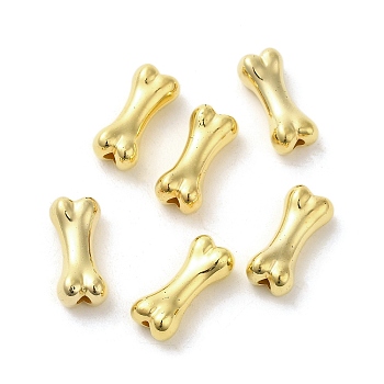 CCB Plastic Beads, Bone, Golden, 19.5x8.5x6.5mm, Hole: 2mm, about 892pcs/500g