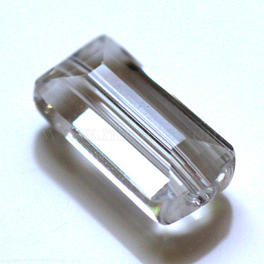 8mm Clear Rectangle Glass Beads