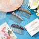 3Pcs 3 Colors Fashionable Glass & Brass Hair Combs(OHAR-CP0001-03)-4