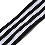 25Yards Polyester Stripe Ribbon, for Garment Accessories, Gift Decoration, Black, 1-5/8 inch(40mm), 25yards/set(AJEW-WR0002-75)