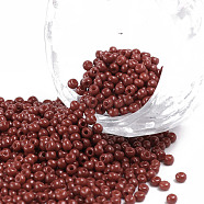 11/0 Grade A Baking Paint Glass Seed Beads, Round, Brown, 2.3x1.5mm, Hole: 1mm, about 5300pcs/50g(X-SEED-N001-A-1059)