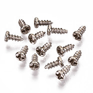 M1.7 Iron Screw, Slotted, Nickle Plated, 4x1.7mm, about 14280pcs/1000g(TOOL-R121-01-1.7x4)