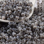Glass Seed Beads, Imitation Cat Eye, Rondelle, Gainsboro, 4x3.3mm, Hole: 1.4mm(SEED-M011-02A-17)