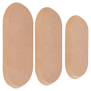 3Pcs 3 Styles Oval MDF Wood Pottery Tools, Pottery Plate Forming Molds for Clay, Ceramics Molds for Handbuilding, BurlyWood, 20~30x10.05~15.3x1.5cm, 1pc/style(DIY-OC0012-11)