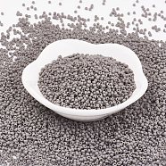 TOHO Japanese Seed Beads, Round, (53DF) Opaque Frost Dark Gray, 11/0, 2x1.5mm, Hole: 0.5mm, about 42000pcs/pound(SEED-F002-2mm-53DF)