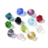 Imitation Austrian Crystal Beads, Grade AAA, K9 Glass, Faceted, Bicone, Mixed Color, 6x6mm, Hole: 0.7~0.9mm(SWAR-F022-6x6mm-M)