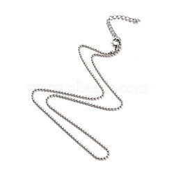 Non-Tarnish 304 Stainless Steel Ball Chain Necklaces, with Lobster Claw Clasps, Stainless Steel Color, 15.94 inch(40.5cm)(NJEW-JN02912-01)