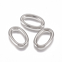 Tarnish Resistant 304 Stainless Steel Jump Rings, Open Jump Rings, Oval, Stainless Steel Color, 10 Gauge, 20x13x2.5mm, Inner Diameter: 15x8mm(STAS-L234-144I)