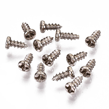 M1.7 Iron Screw, Slotted, Nickle Plated, 4x1.7mm, about 14280pcs/1000g