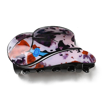 Hat PVC Claw Hair Clips, for Woman Girl Thick Hair, Colorful, 42x85x40mm
