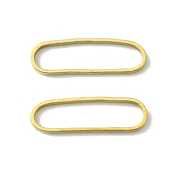 Brass Linking Rings, Oval, Raw(Unplated), 4.5x15x1mm, Inner Diameter: 3.5x14mm