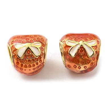 Coral Others Brass+Enamel European Beads