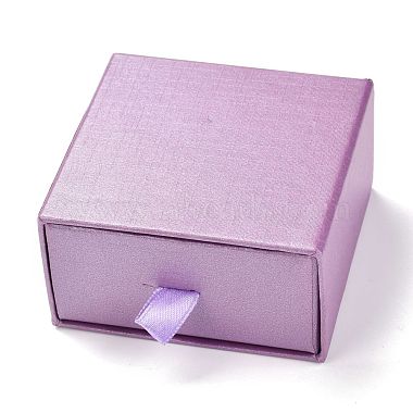 Medium Orchid Square Paper Jewelry Box