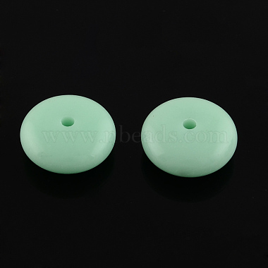 Donut Solid Color Opaque Acrylic Beads(X-SACR-S037-M05-B)-2