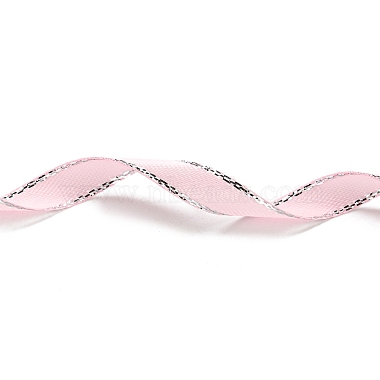 Double Edge Silver Thread Grosgrain Ribbon for Wedding Festival Decoration(SRIB-L012-6mm-001)-3