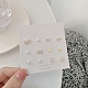 Exquisite 925 Sterling Silver Stud Earrings Sets for Girls Women(WG93702-17)-1