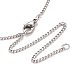 Brass Human Hug Pendant Necklace with 201 Stainless Steel Curb Chains for Women(NJEW-I114-01P)-4